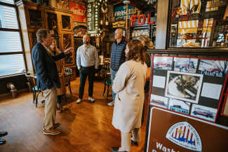 Secretary Tanner Meeting with business owners in Newport